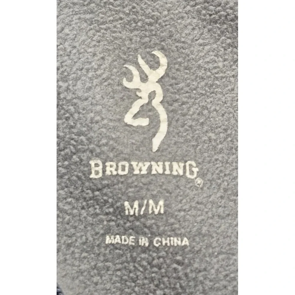 Browning men's black/gray 1/4 zip pullover Medium outdoors hunting hiking